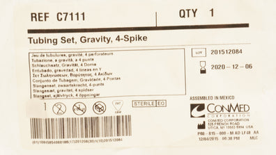 ConMed C7111 Tubing Set, Gravity, 4-Spike (x)